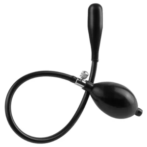 Pump-Analplug Silikon inflatable silicone ass expander Schwarz-603912332629
