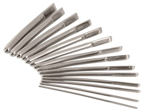 14-teiliges Dilator Set Penisplug aus Metall-4024144123582