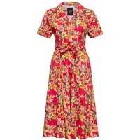 Swing-Kleid Hawaii Rot