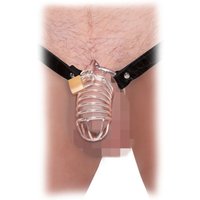 Peniskäfig „Extreme Chastity Belt“ mit Hüftgurt aus Leder