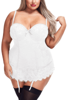 weißes Strapshemd Plus Size