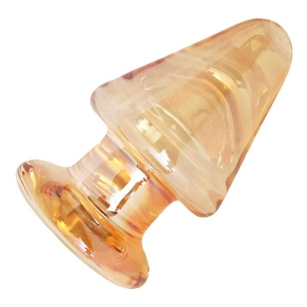 Kantiger Glas-Analplug 9,5 cm-