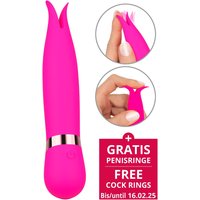 Klitorisvibrator mit flexibler Doppelspitze
