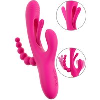 Rabbitvibrator „Triple Vibe With Flicking Tongue“ mit Anal-Stimulator