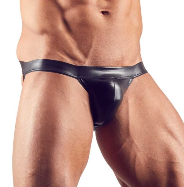 Elastischer glänzender Jock Svenjoyment Schwarz-4024144306268