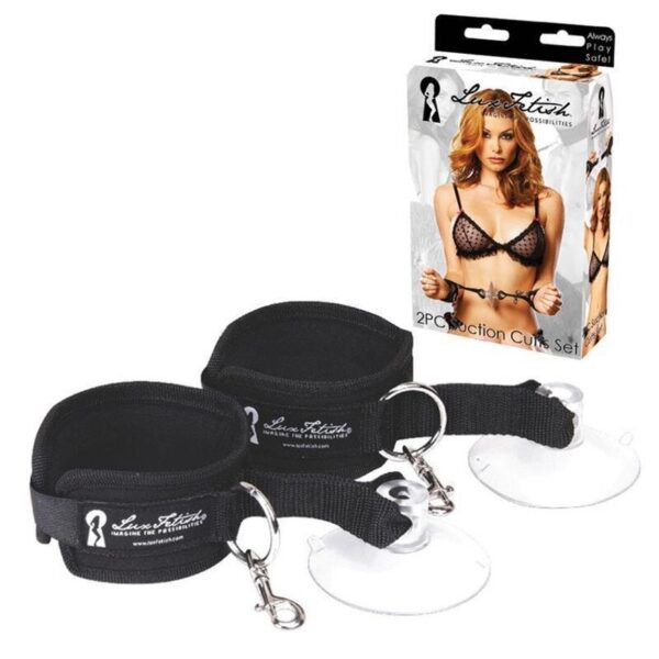 LUX FETISH Sexy Suction Cuffs black