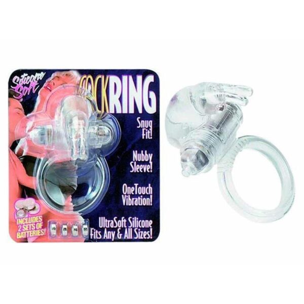 Penisring Vibration Soft Cockring Rabbit clear Klitorisreizer