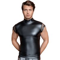 Shirt im Mattlook mit kurzen Netz-Ärmeln