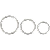 3-teiliges Penisring-Set „Metallic Silicone Cock Ring Set“
