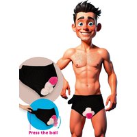 Gag-Slip mit beweglichem Plüsch-Penis