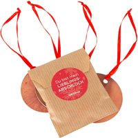 4-teiliges Papieranhänger-Set „Rosetten“