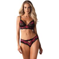 BH plus Slip "Tulia" mit zweifarbiger Spitze