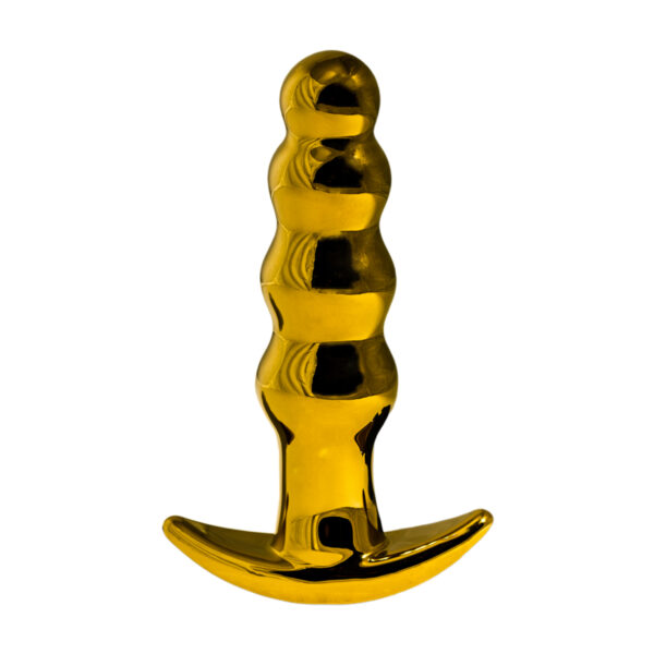 GLASSVIBRATIONS Glasdildo 4 Balls Vibe gold 10 Speed, Fernbedienung, (USB)-4260404172529