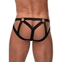 Male Power Cage Matte: Strappy Ring Jock