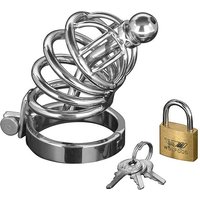Master Series Asylum 4 Ring Chasity Cage: Edelstahl-Peniskäfig