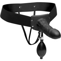 Master Series Pumper: Strap-On mit Pump-Dildo (hohl)
