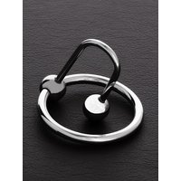 Triune Sperm Stopper Plug with Ring: Edelstahl-Eichelring mit Plug (25mm)