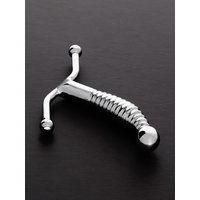 Triune Ribbed G-Spot Stimulator: Edelstahl-Dildo