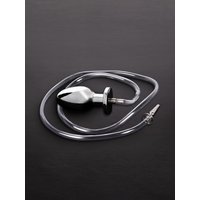 Black Label Fire Hose: Edelstahl-Penisplug mit Schlauch und Edelstahl-Analplug