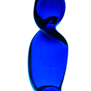 Glasdildo Glas Plug Blauer Korkenzieher-4260404171638