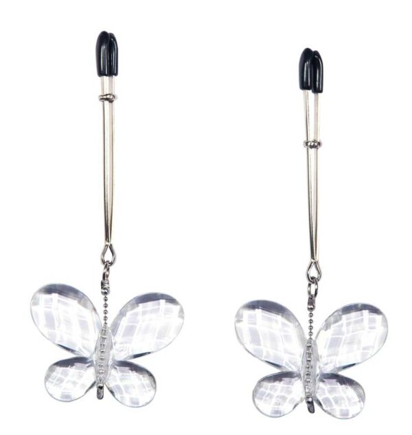 Nippelklemmen Butterfly Clamps Silber-4024144523948