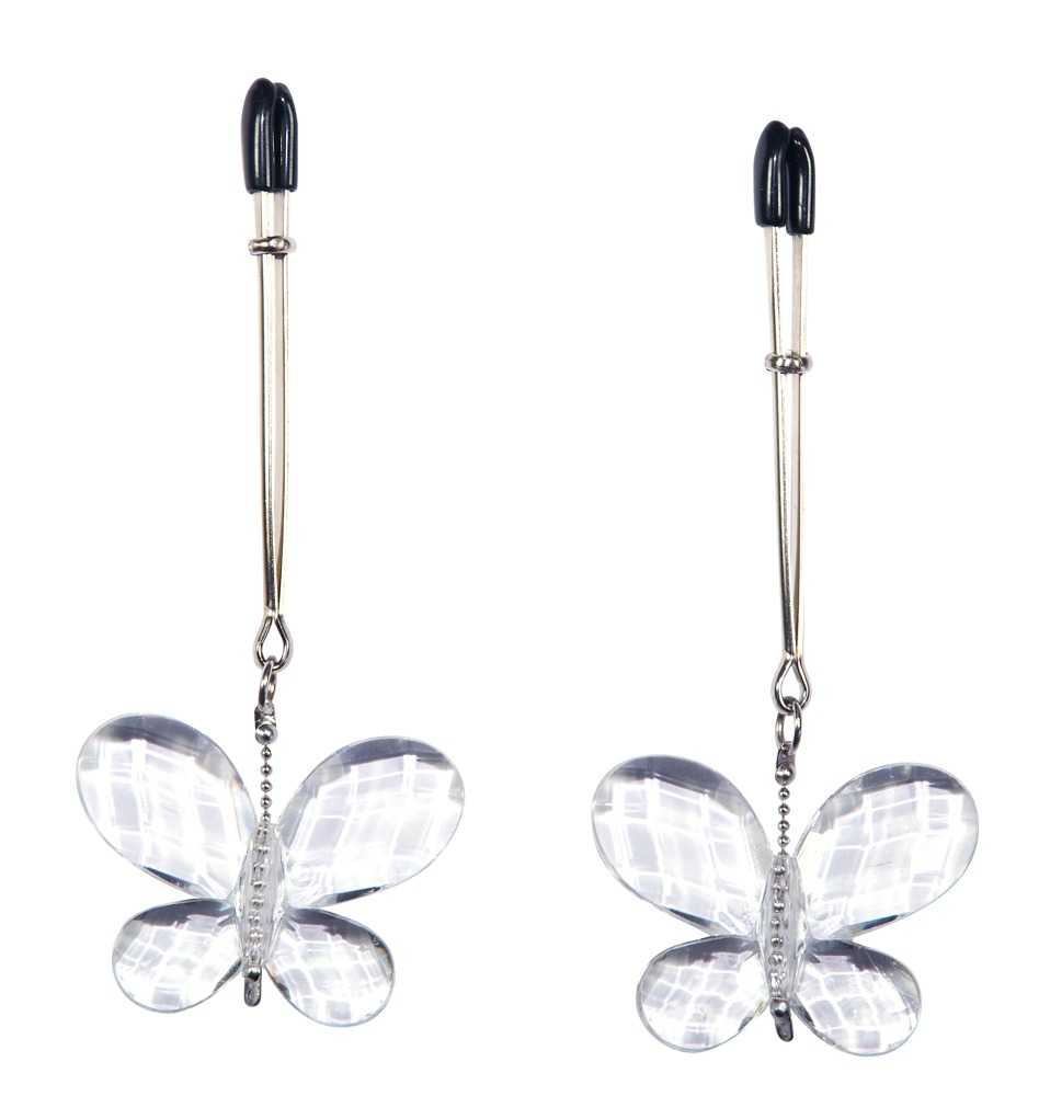 Nippelklemmen Butterfly Clamps Silber-4024144523948 9 Butterfly Clamps