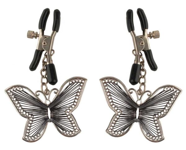 Butterfly Nipple Clamps Nippelklemmen Silber-4024144555420