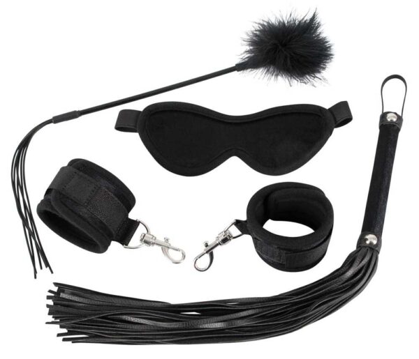 Fetish Kit Samt 4-teiliges Bondage-Set Bad Kitty Schwarz-4024144189472
