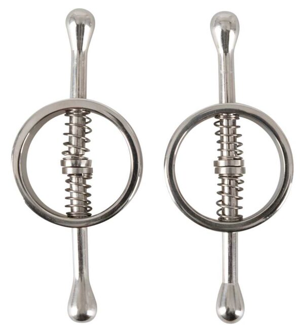 Gefederte Nippelklemmen Silber-4024144546978