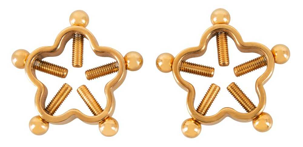 Nipple Jewellery Nippelklemen im Blüten-Design Gold-4024144130511 4 Nipple Jewellery Nippelklemen im Bluten Design