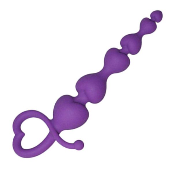 Analkette aus Silikon Purple Heart 19 CM-
