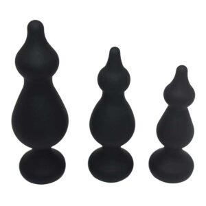 Silikon-Analdildo Set Black Chessy S - L-