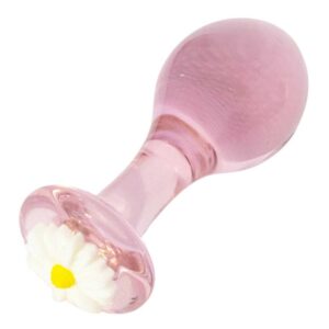 Flower Glass-Buttplug Pink 11 cm-