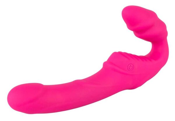 Vibrating Strapless Strap-On Double Teaser Pink-4024144605743