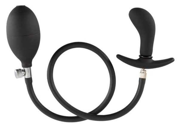 Aufblasbarer Anal-Plug mit abnehmbarem Schlauch Inflatable Plug Schwarz-4024144549481