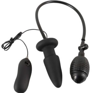 Pump-Analplug Vibrator Inflatable Vibrating Butt Plug Schwarz-4024144609154