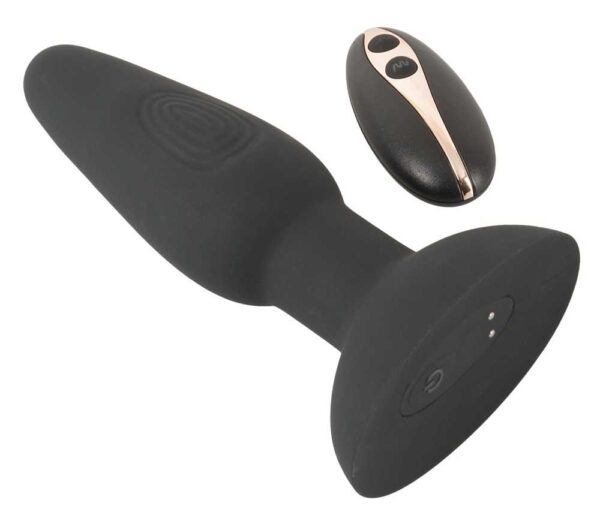 Vibro-Analplug mit Klopf-Funktion und Fernbedienung Black Velvets Schwarz-4024144560509