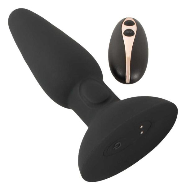 Vibro-Analplug mit Klopf-Funktion und 7 Vibrationsmodi Black Velvets Schwarz-4024144560530