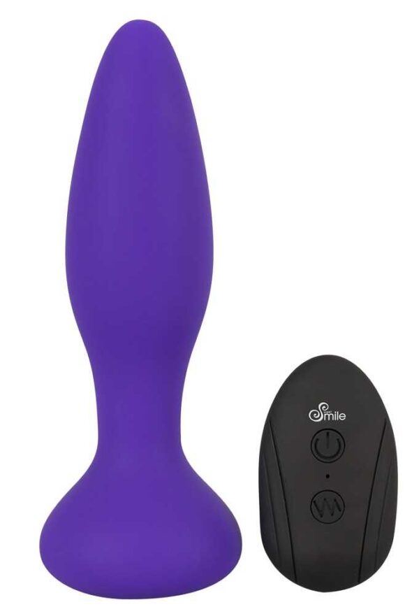 Analplug mit 10 Vibrationsmodi und Fernbedienung Sweet Smile Lila-4024144552498