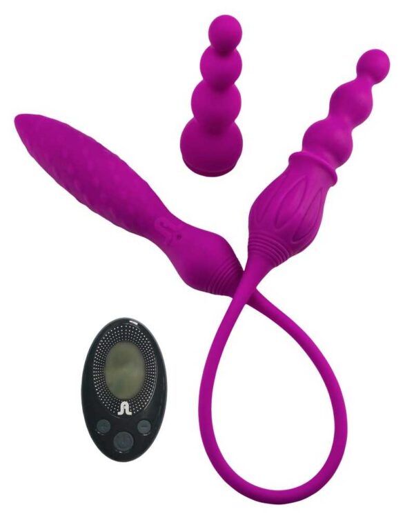 Doppelvibrator mit verschiedenen Aufsätzen und 12 Vibrationsmodi Adrien Lasti...-8433345108735