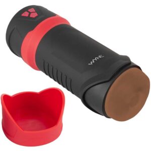 WYNE Masturbator 04 mit Schutzkappe, 10 Vibrationsmodi und 3 Saugmodi Schwarz-4024144121045