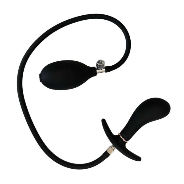 Inflatable Plug 'Tom' Extrem aufpumpbar mit abnehmbaren Schlauch Schwarz 8 cm-
