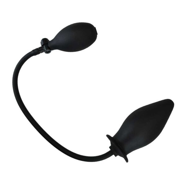 Aufblasbarer Buttplug 'Pierre' ohne Kern Schwarz 10,7 cm-