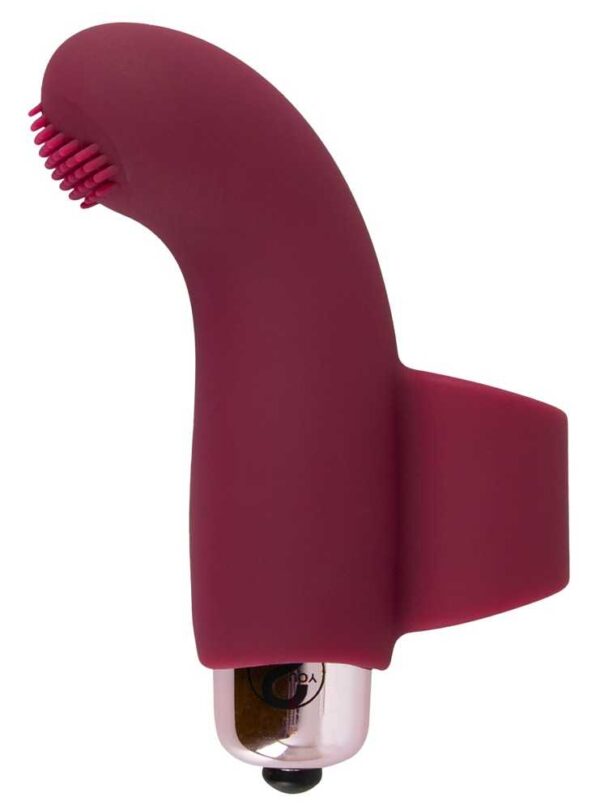 Magic Shiver Fingervibrator mit dehnbarem Ring und Stimulationsnoppen Rot-4024144181674