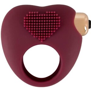 Magic Shiver Vibro Penisring in Herzform mit Stimulationsnoppen Rot-4024144181667