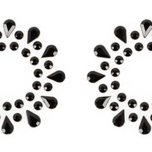 Magic Shiver Nippelsticker 2er-Set Nippelschmuck mit schwarzen Acrylsteinen-4024144314805