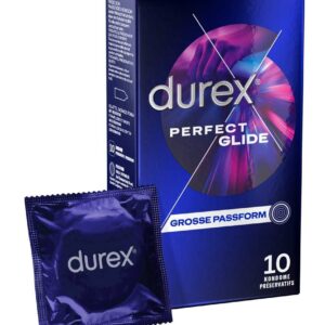 Durex Perfect Glide 10 Extra sichere, dickere Kondome 56 mm-4002448154716