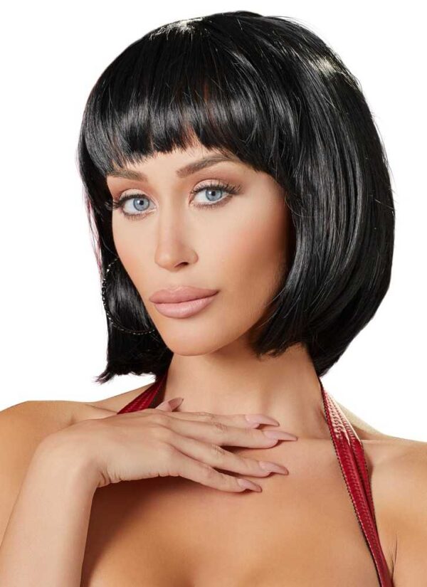 Cottelli verstellbare schwarze Bob Perücke-4024144772629