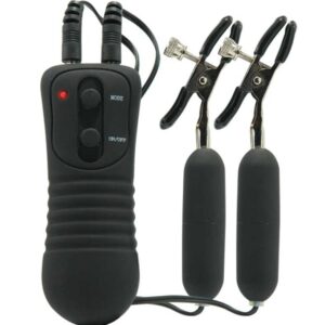 Vibrierende Nippelklammern Schwarz-4024144553983