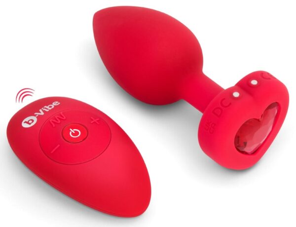 Analplug mit Vibration rot 10,5 x 4 cm